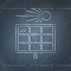 300x300 Solar Panel Sketch On Chalkboard