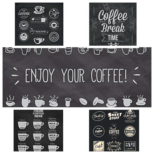 600x600 Coffee Poster Chalkboard Vectors Free Download