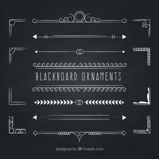 626x626 Blackboard Ornaments Vector Free Download