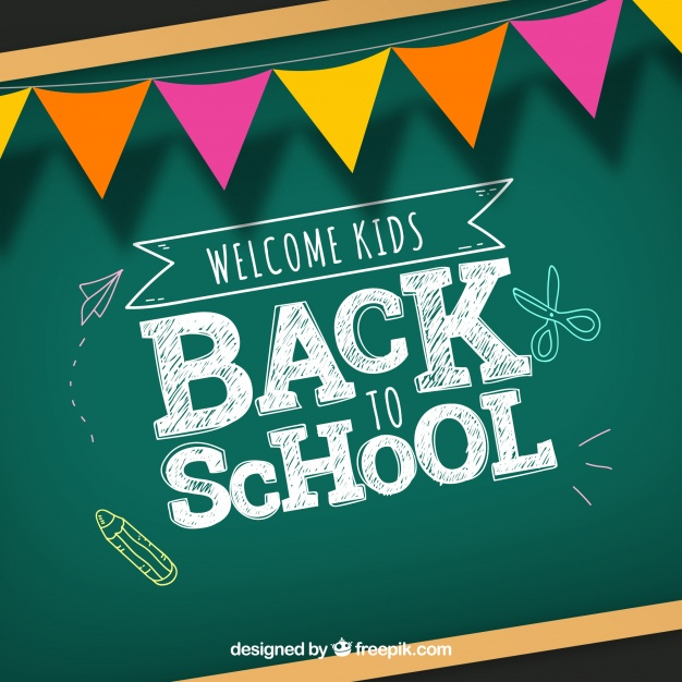 626x626 Temporary Back To School Background With Chalkboard Vector Free