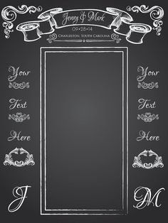 Chalkboard Wedding Vector