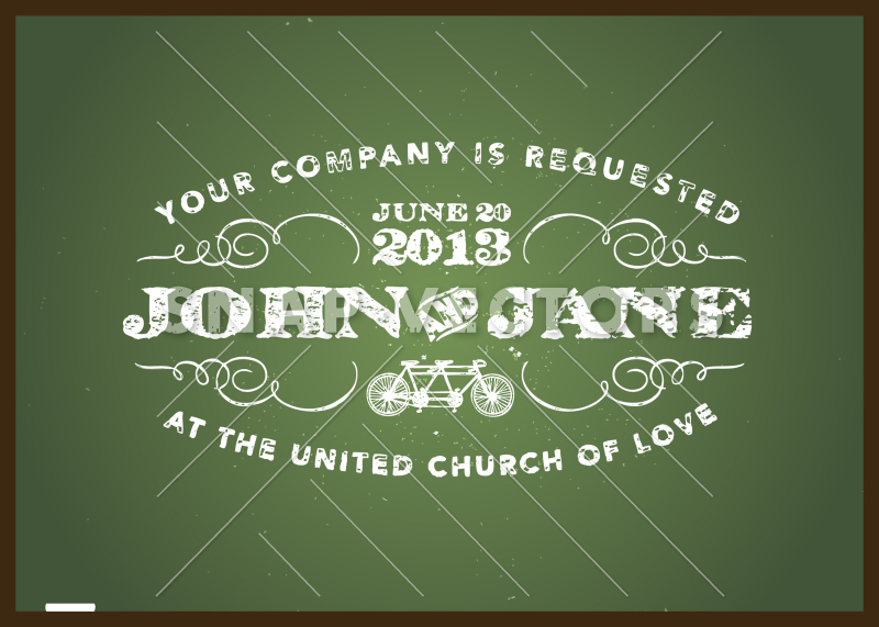Vector Illustration Of Wedding Invitation On Chalkboard 800x571 Vector Illustration Of Wedding Invitation On Chalkboard