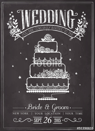 Wedding Invitation Vintage Card Wedding Cake Freehand Drawing 363x500 Wedding Invitation Vintage Card Wedding Cake Freehand Drawing