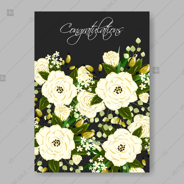White Peony Rose And Greenery Wedding Invitation Floral Bridal 600x600 White Peony Rose And Greenery Wedding Invitation Floral Bridal