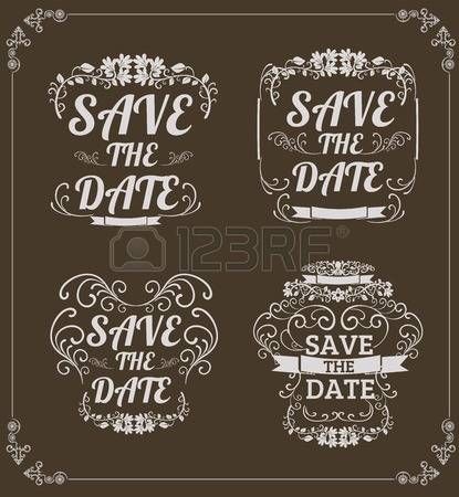 Chalkboard Wedding Card Set Of Vector Save The Date Wedding 415x450 Chalkboard Wedding Card Set Of Vector Save The Date Wedding