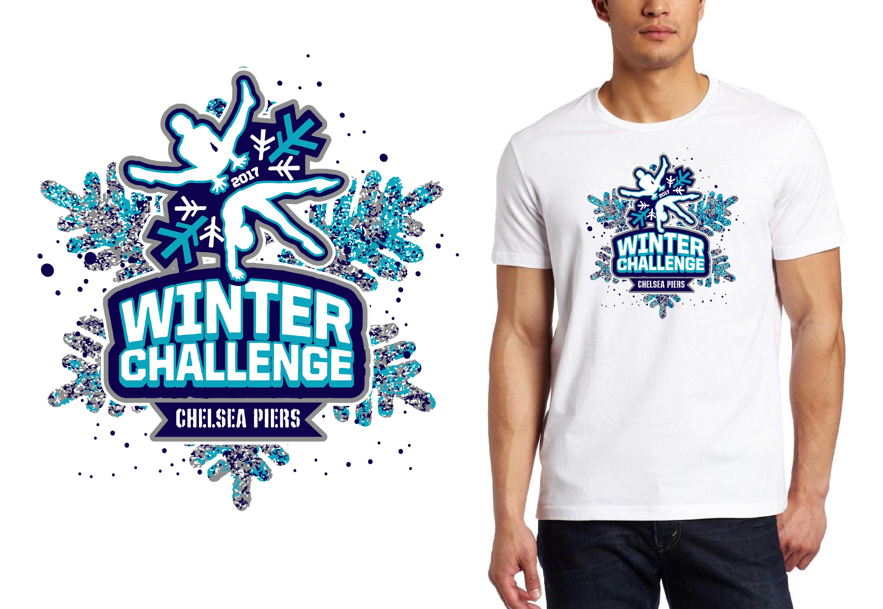 3048x2102 Front Winter Challenge Vector Logo Design For Gymnastics T