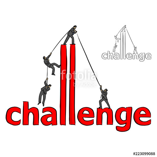 500x500 Businesspeople Helping Each Other To Cross Over The Red Word