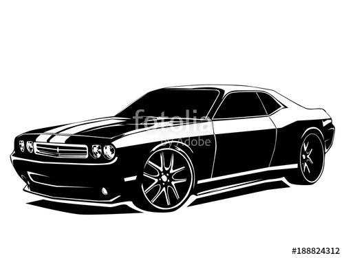 500x375 Muscle Car Modern Stock Image And Royalty Free Vector
