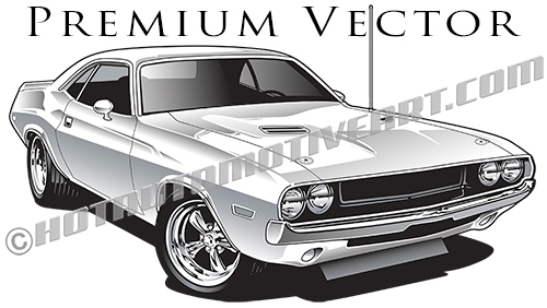 500x282 Dodge Challenger Hemi Vector Clip Art