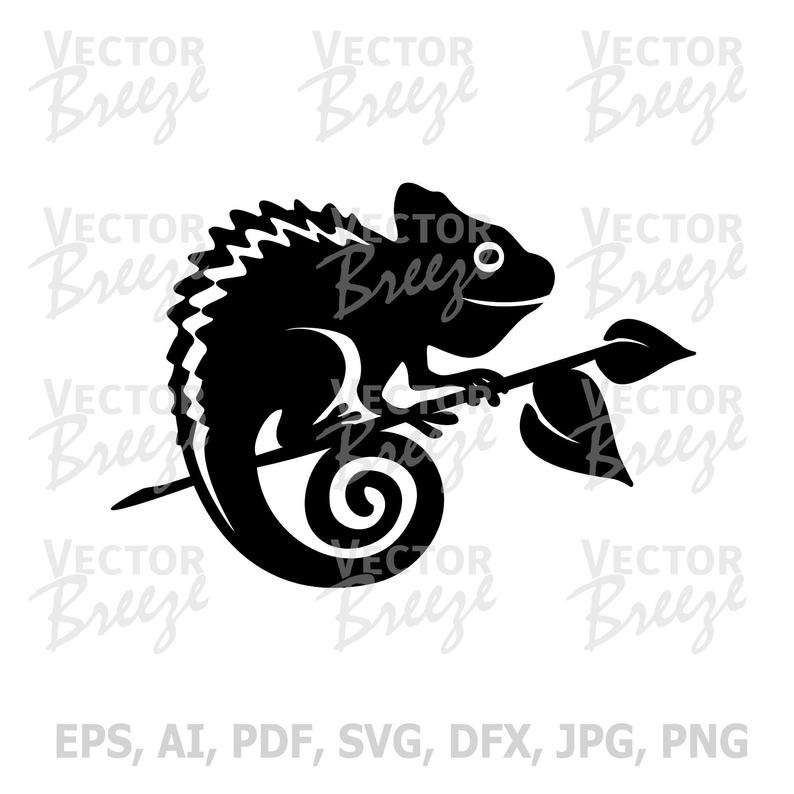 794x794 Chameleon Vector Original Illustration Graphic Digital Etsy