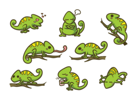 273x200 Chameleon Free Vector Art