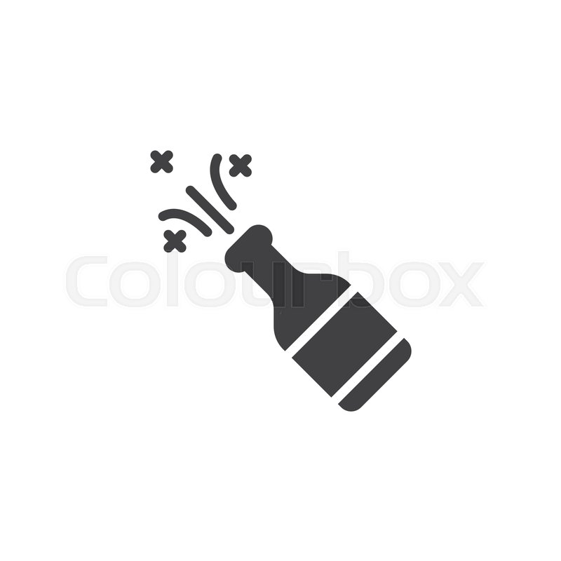 800x800 Champagne Bottle Pop Vector Icon Stock Vector Colourbox