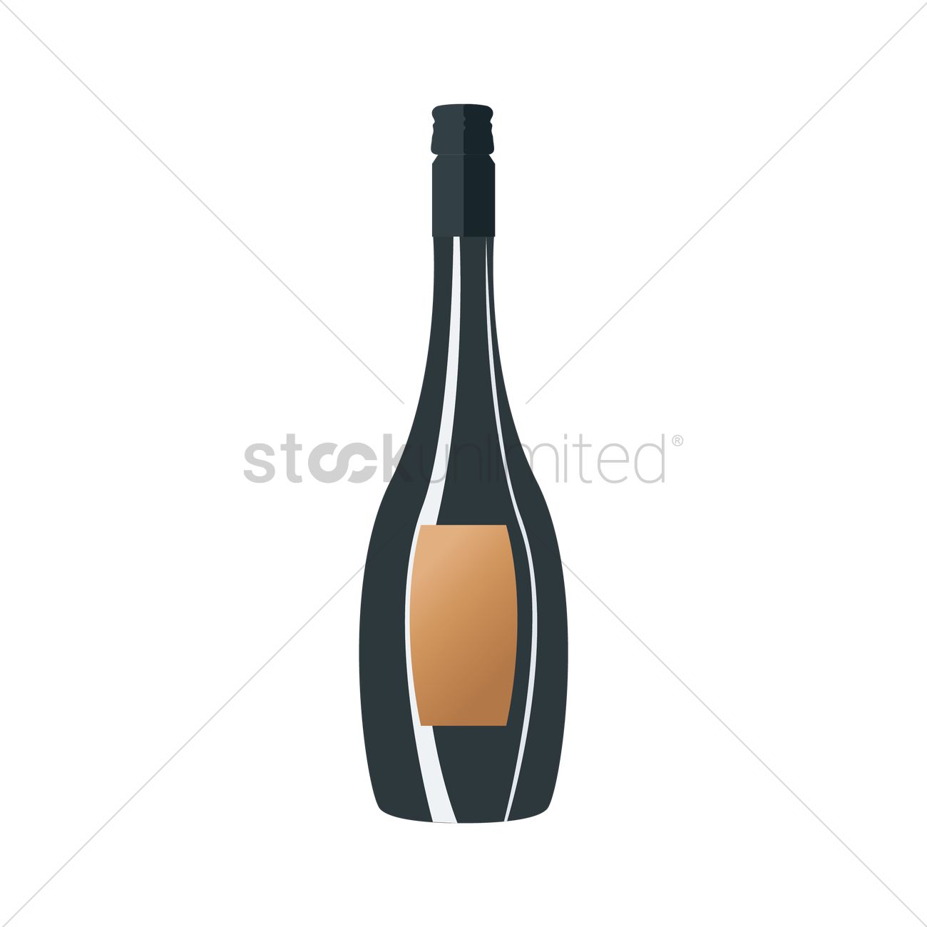 Champagne Bottle Vector Image 1300x1300 Champagne Bottle Vector Image