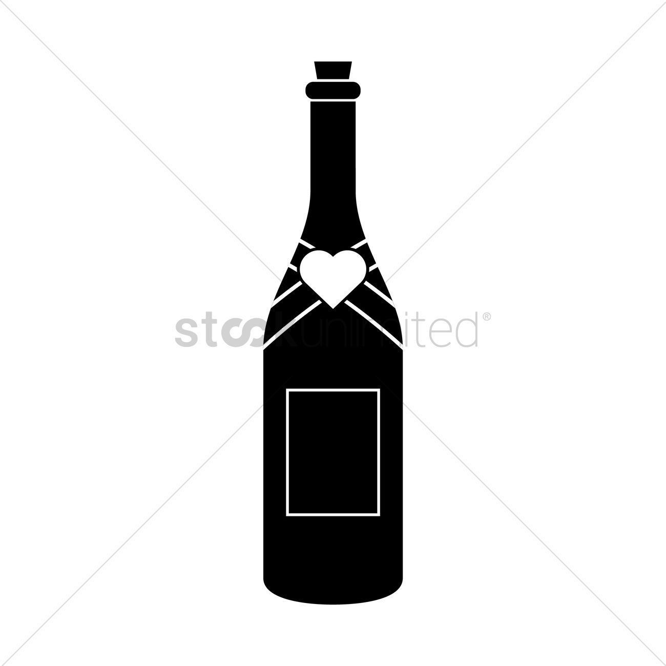 Champagne Bottle Vector Image 1300x1300 Champagne Bottle Vector Image