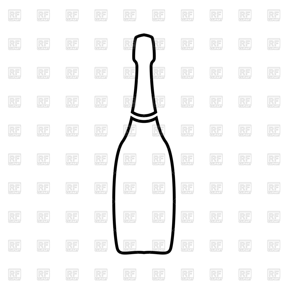 Champagne Bottle Vector Image Of Objects 1200x1200 Champagne Bottle Vector Image Of Objects