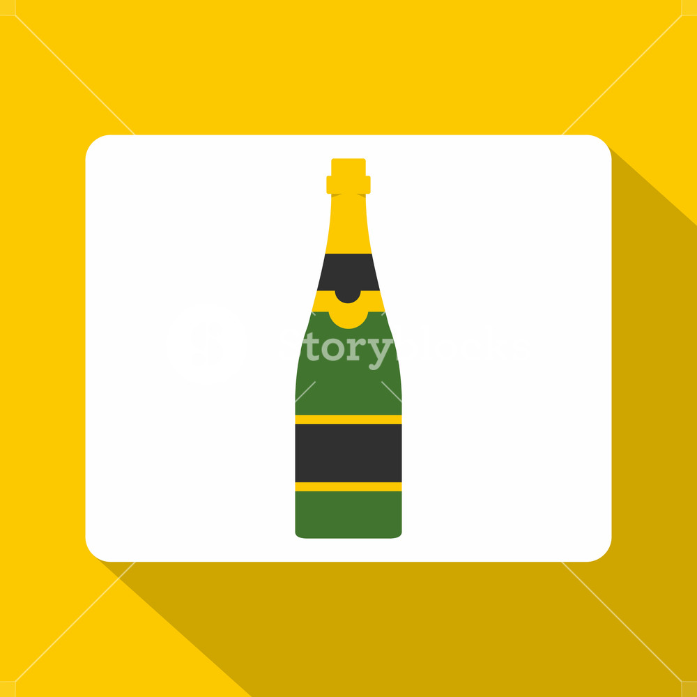 Champagne Bottle Icon Flat Illustration Of Champagne Bottle 1000x1000 Champagne Bottle Icon Flat Illustration Of Champagne Bottle