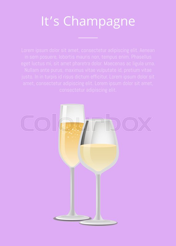 572x800 Its Champagne Advertisement Poster Stock Vector Colourbox