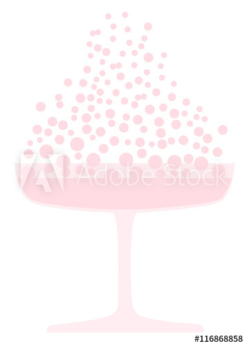357x500 Pink Champagne Bubbles