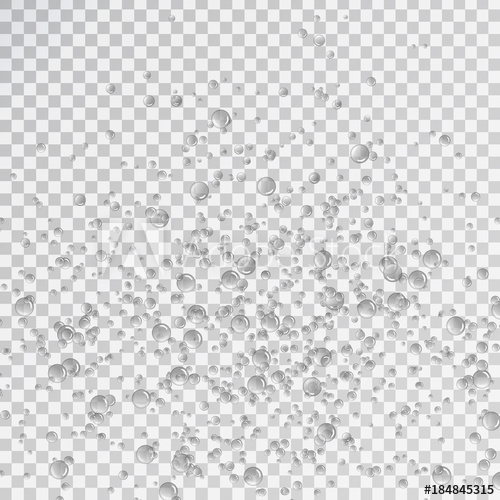 500x500 Vector Realistic Isolated Champagne Bubbles On The White