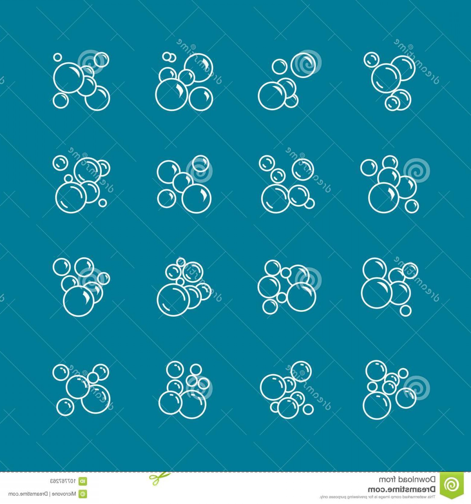 1560x1668 Bubbly Symbols Soap Foam Bubbles Vector Icons Illustration Sphere