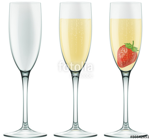 Champagne Flutes Photo Realistic Vector Illustration Stock 500x463 Champagne Flutes Photo Realistic Vector Illustration Stock