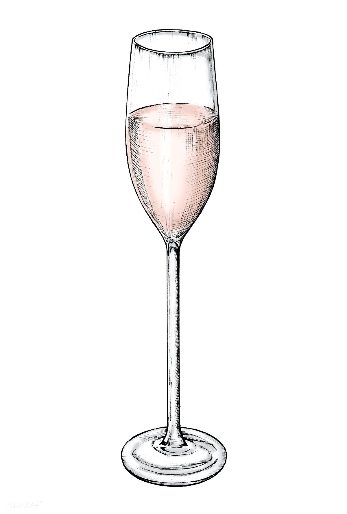 Hand Drawn Champagne Glass Free Image 1200x1780 Hand Drawn Champagne Glass Free Image
