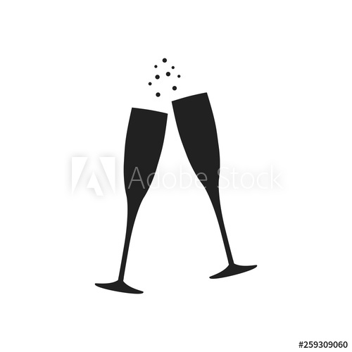 Champagne Glass Silhouette Vector at Vectorified.com | Collection of ...