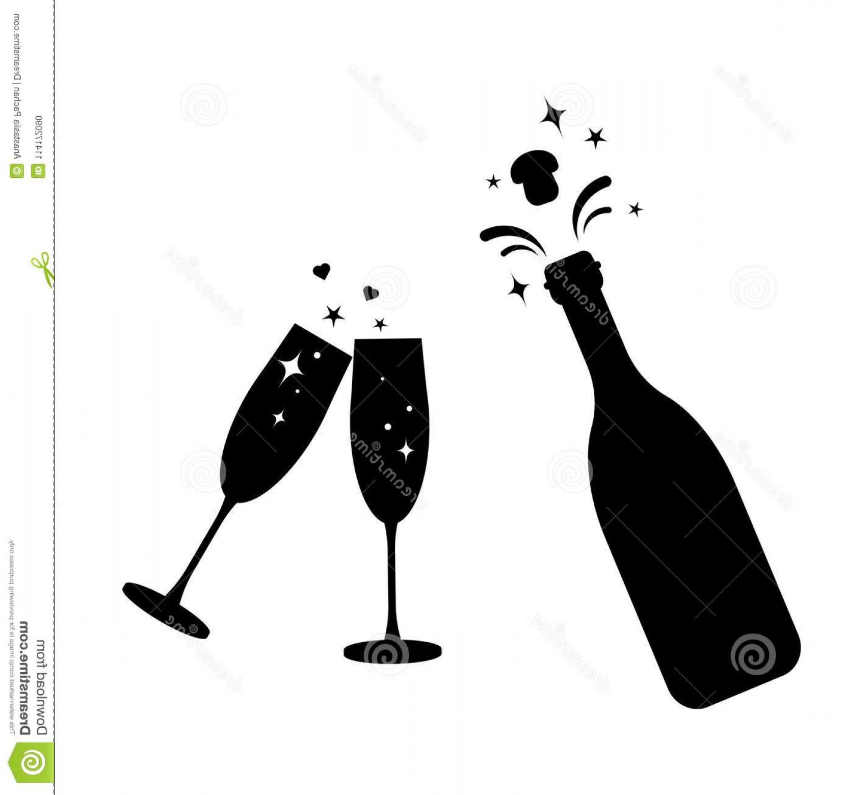 Bottle Two Glasses Black Silhouette Icons Toast New Year Explosion 1658x1560 Bottle Two Glasses Black Silhouette Icons Toast New Year Explosion