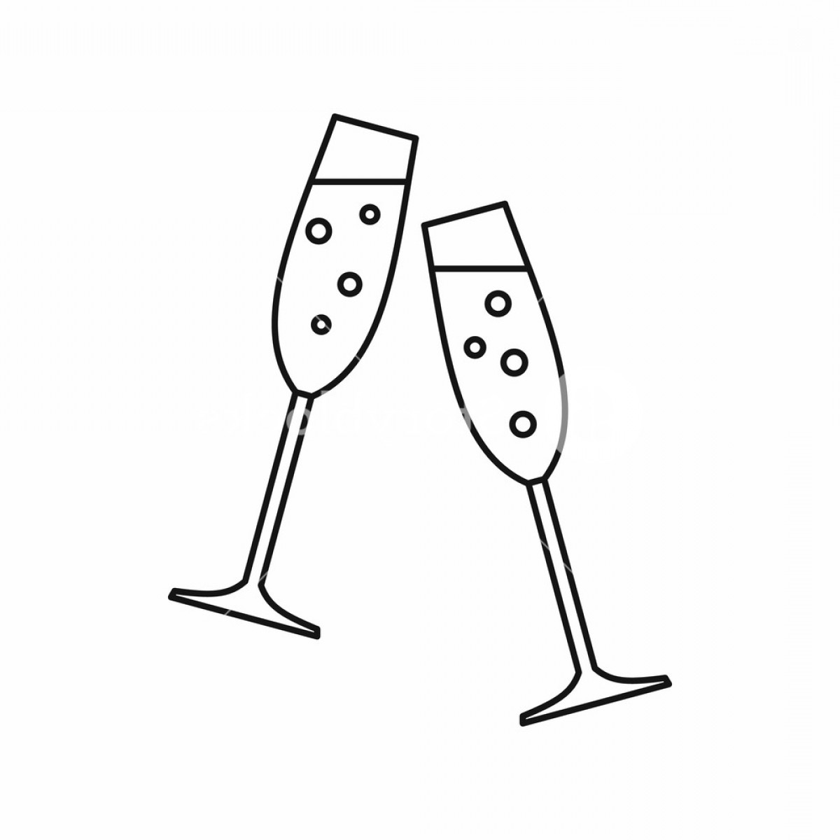 1200x1200 Champagne Flute Vector Art Catchsplace