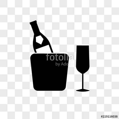500x500 Champagne Vector Icon On Transparent Background, Champagne Icon