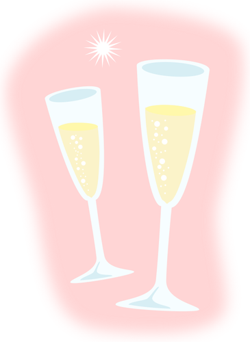 365x500 Champagne Vector Image