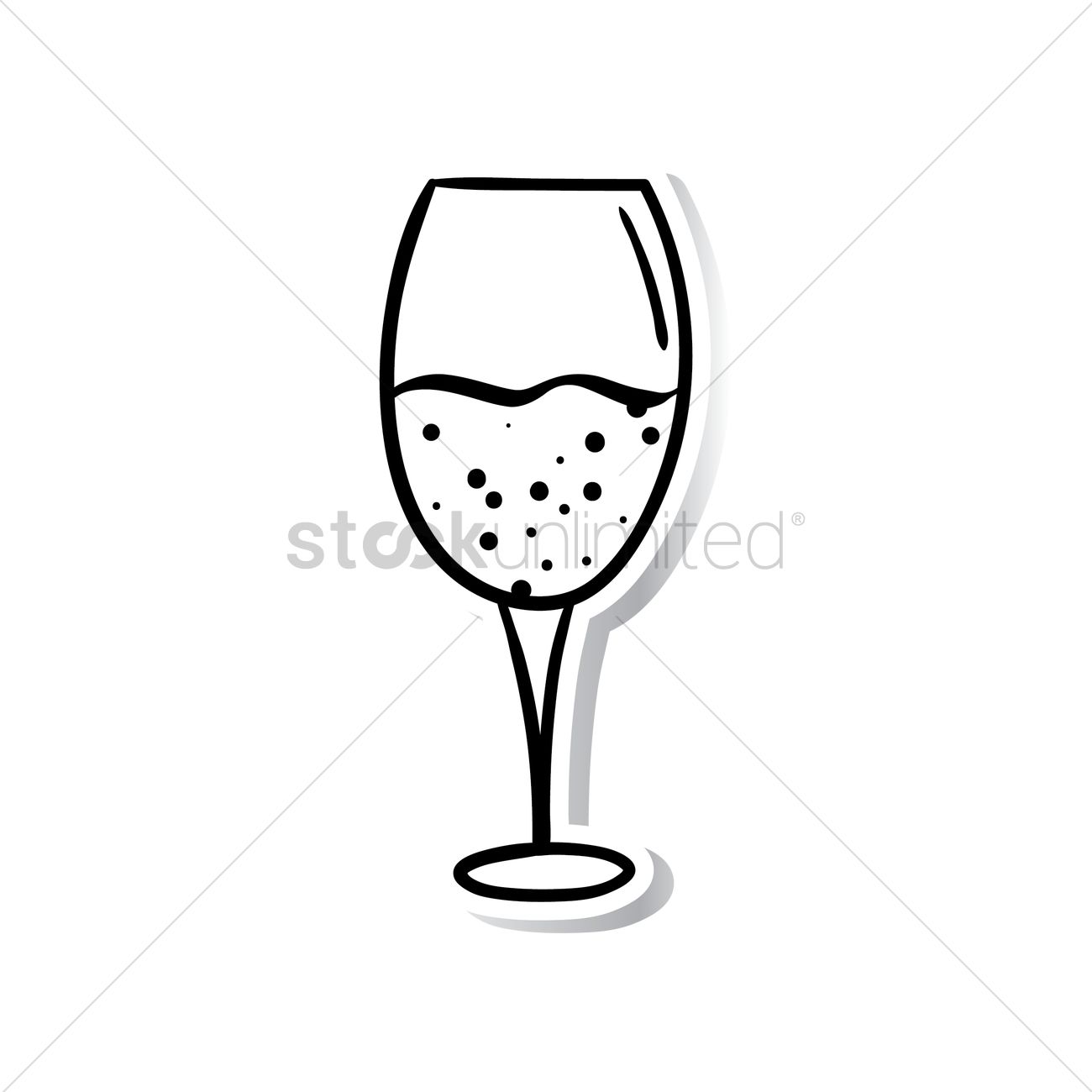 1300x1300 A Glass Of Champagne Vector Image