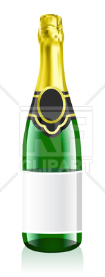 152x400 Bottle Of Champagne Vector Image Of Food And Beverages