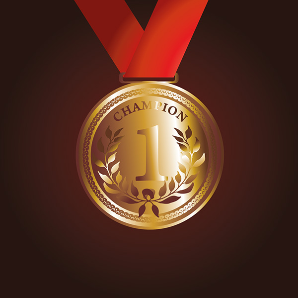 600x599 Gold Medal Champion Vector Art On Behance