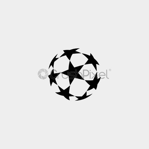 500x500 Champions League Europe Official Logo Vector Illustration, Stock