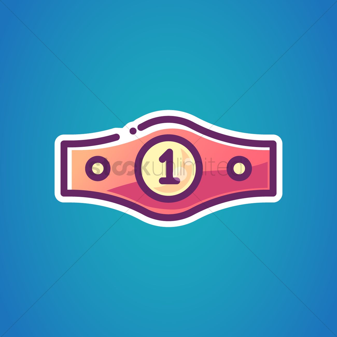 1300x1300 Championship Belt Vector Image