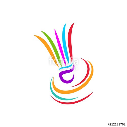 500x500 Shuttlecock Icon With Abstract Swoosh You Can Use For Sport Logo