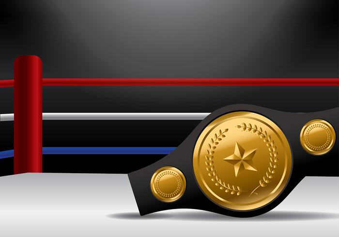 700x490 Championship Belt On Boxing Ring Vector