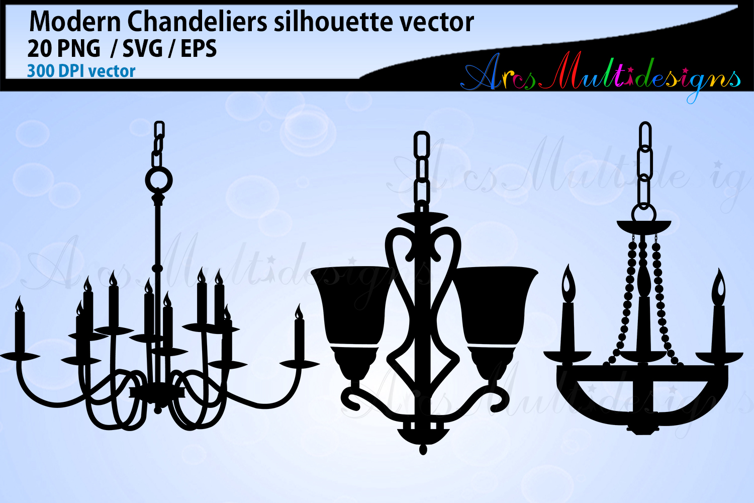 1500x1000 Chandeliers Silhouette Chandelier Bundle Vector