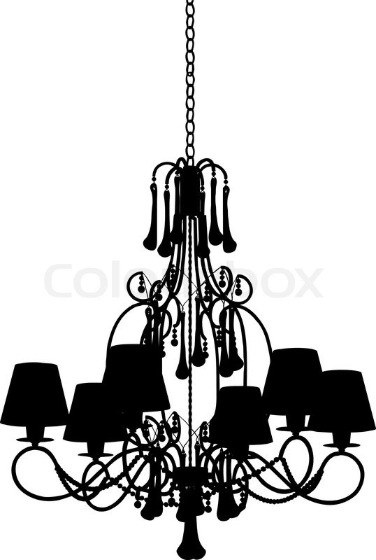 538x800 Silhouette Of Luxury Chandelier Stock Vector Colourbox