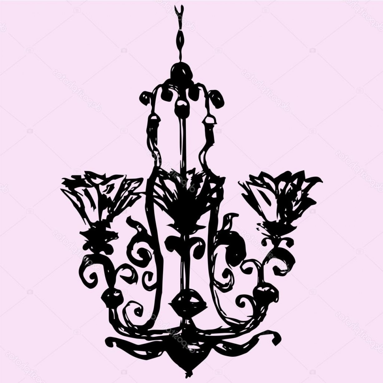 1228x1228 Stock Illustration Vintage Decorative Chandelier Vector Soidergi