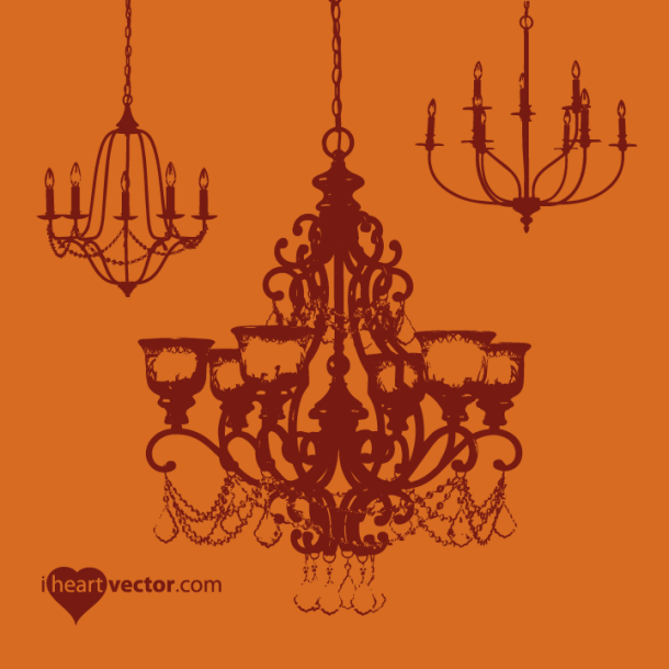 610x610 Chandeliers Vector Pack
