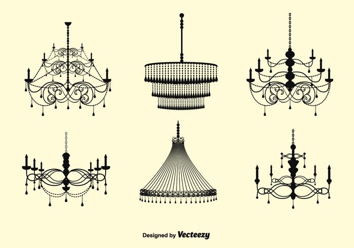 700x490 Free Vector Crystal Chandelier Set