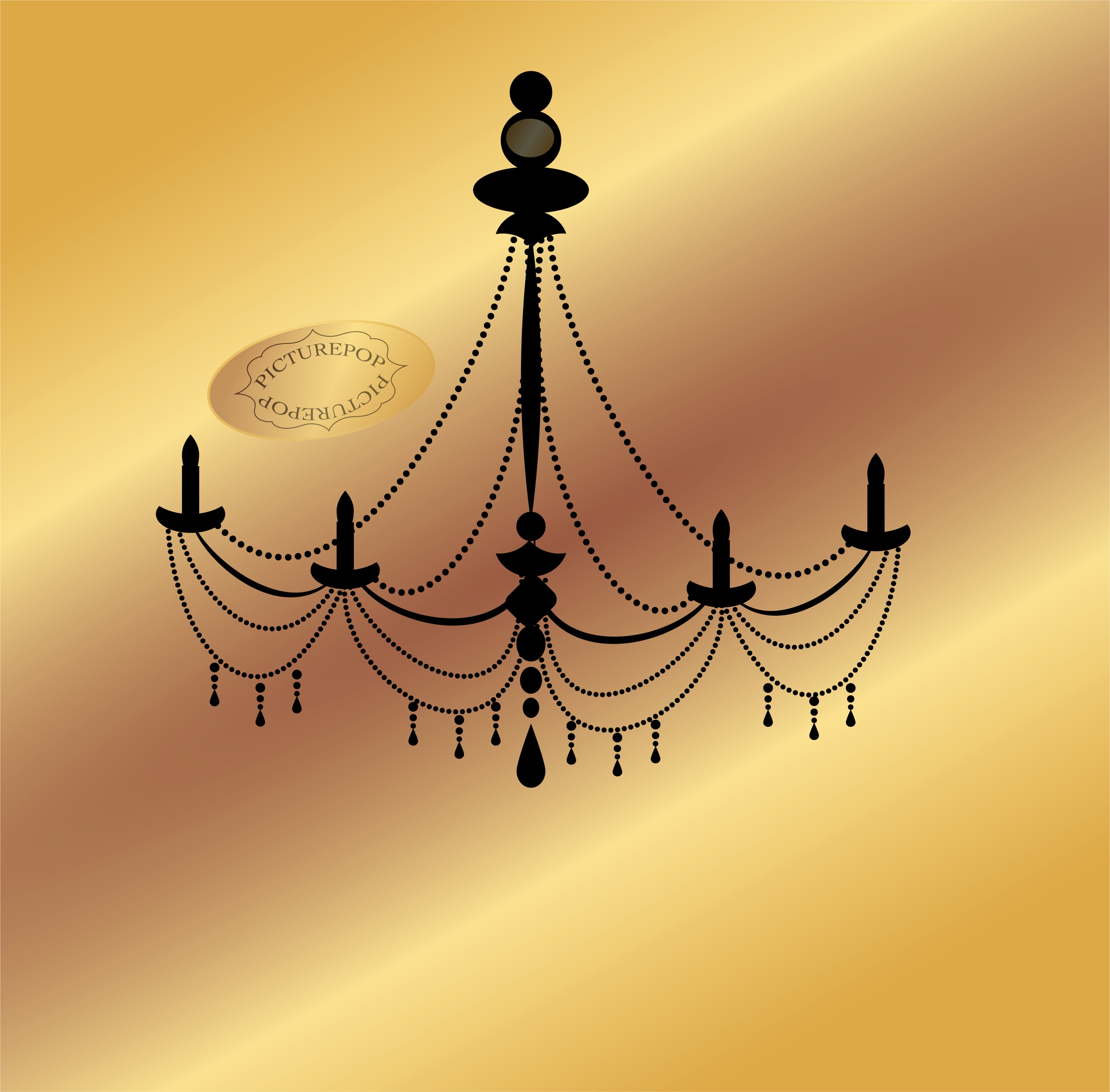 2196x2160 Chandelier Vector Silhouette