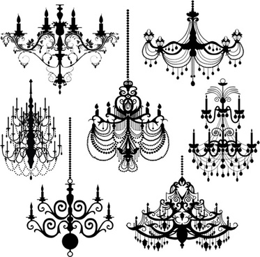 Chandelier Free Vector Download 373x368 Chandelier Free Vector Download