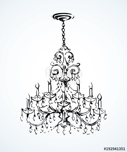 Chandelier Vector Drawing Stock Image And Royalty Free Vector 416x500 Chandelier Vector Drawing Stock Image And Royalty Free Vector