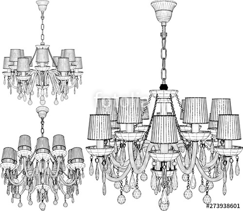 Luster Chandelier Vector Illustration Isolated On White 500x434 Luster Chandelier Vector Illustration Isolated On White