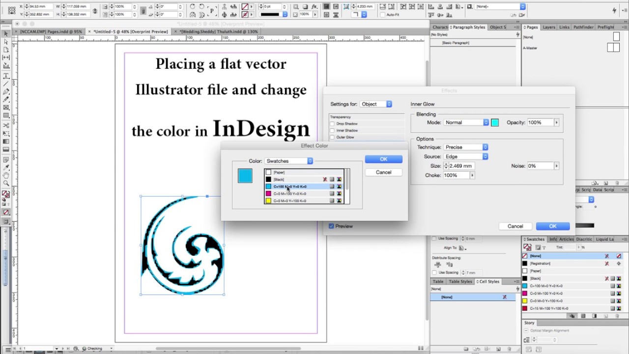 1280x720 Trick To Change Color Of Flat Placed Vector In Indesign