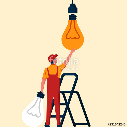 500x500 Change L Replacing The Light Bulb Electrician Changes