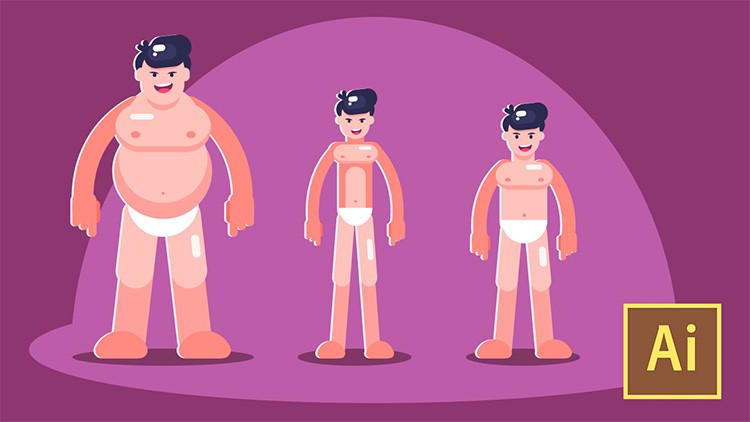 Learn Illustrator Cc Create Simple Flat Vector Characters Udemy 750x422 Learn Illustrator Cc Create Simple Flat Vector Characters Udemy